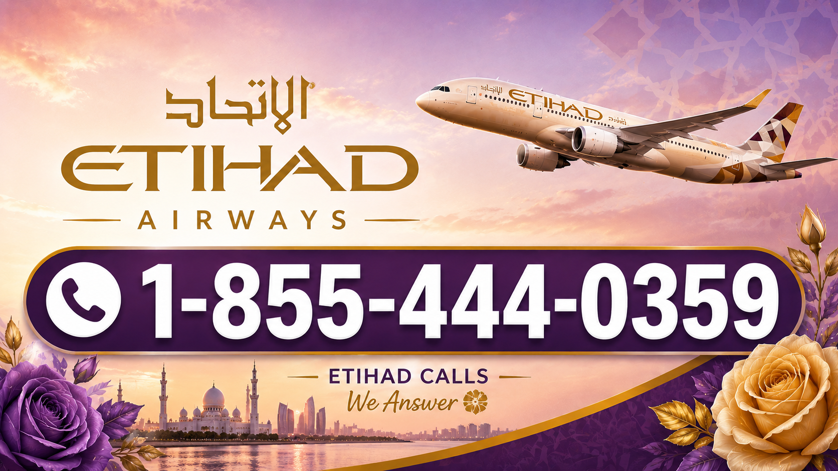 Etihad Airways Flight Booking Assistance | 24/7 Travel Help +1-855-444-0359